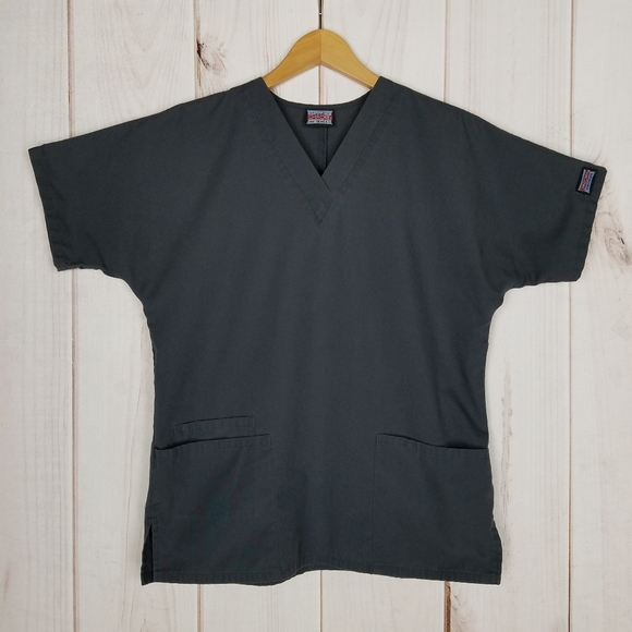 Cherokee Tops - Cherokee | Nurses Scrubs Shirt Top - Dark Gray